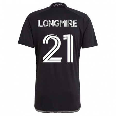 Kandiny Herren Ahmed Longmire #21 Schwarz Auswärtstrikot Trikot 2023/24 T-Shirt