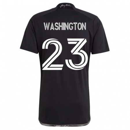 Kandiny Herren Taylor Washington #23 Schwarz Auswärtstrikot Trikot 2023/24 T-Shirt