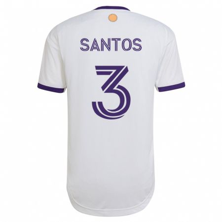 Kandiny Herren Rafael Santos #3 Weiß Auswärtstrikot Trikot 2023/24 T-Shirt