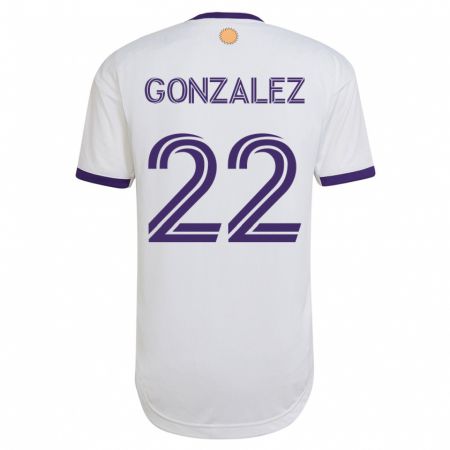 Kandiny Herren Gastón González #22 Weiß Auswärtstrikot Trikot 2023/24 T-Shirt