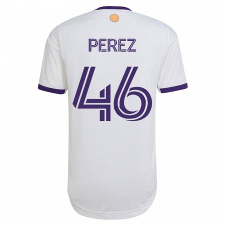 Kandiny Herren Franco Pérez #46 Weiß Auswärtstrikot Trikot 2023/24 T-Shirt