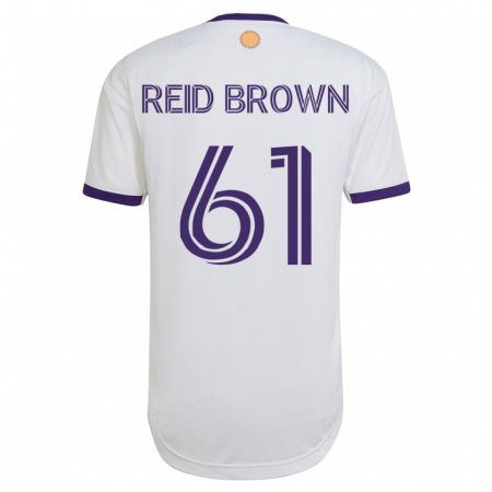 Kandiny Herren Tahir Reid-Brown #61 Weiß Auswärtstrikot Trikot 2023/24 T-Shirt