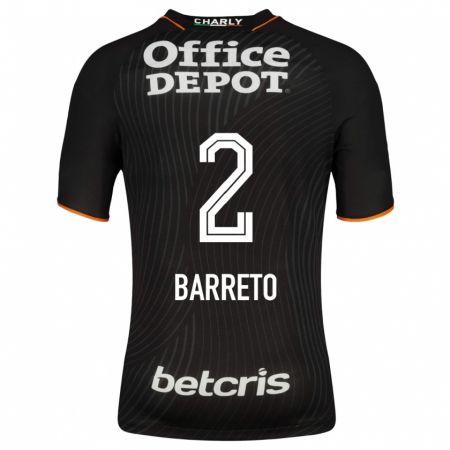 Kandiny Herren Sergio Barreto #2 Schwarz Auswärtstrikot Trikot 2023/24 T-Shirt