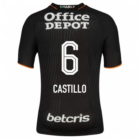 Kandiny Herren Byron Castillo #6 Schwarz Auswärtstrikot Trikot 2023/24 T-Shirt