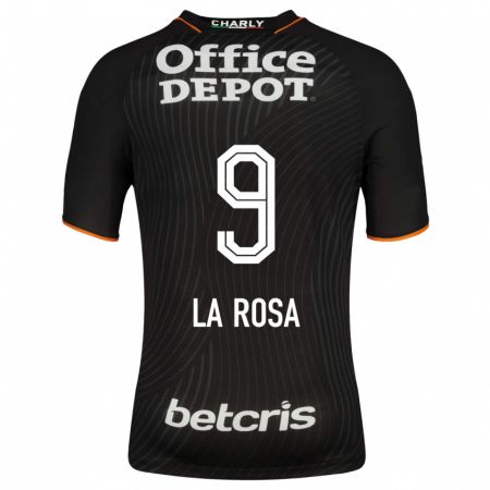 Kandiny Herren Roberto De La Rosa #9 Schwarz Auswärtstrikot Trikot 2023/24 T-Shirt