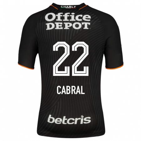 Kandiny Herren Gustavo Cabral #22 Schwarz Auswärtstrikot Trikot 2023/24 T-Shirt