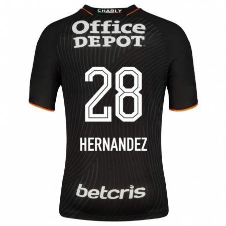 Kandiny Herren Daniel Hernández #28 Schwarz Auswärtstrikot Trikot 2023/24 T-Shirt