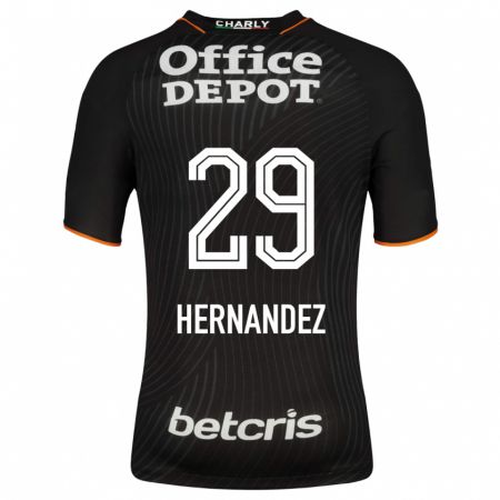 Kandiny Herren Illian Hernández #29 Schwarz Auswärtstrikot Trikot 2023/24 T-Shirt