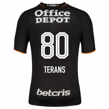 Kandiny Herren David Terans #80 Schwarz Auswärtstrikot Trikot 2023/24 T-Shirt