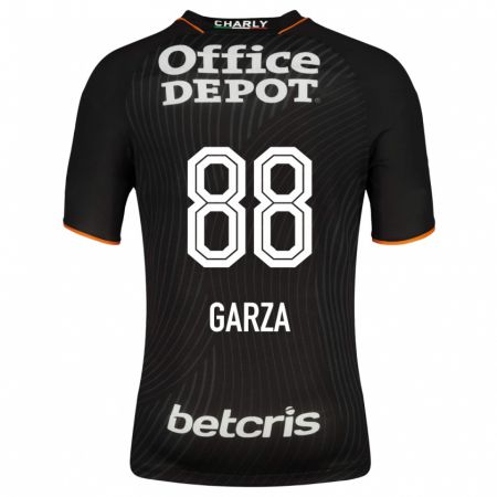 Kandiny Herren Adrián Garza #88 Schwarz Auswärtstrikot Trikot 2023/24 T-Shirt