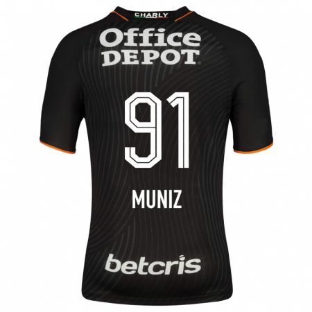 Kandiny Herren Brandon Muñiz #91 Schwarz Auswärtstrikot Trikot 2023/24 T-Shirt