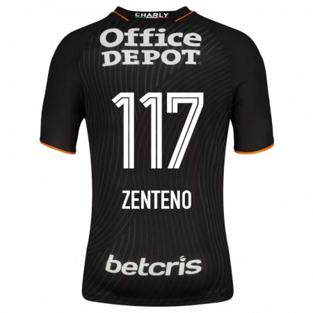 Kandiny Herren Gustavo Zenteno #117 Schwarz Auswärtstrikot Trikot 2023/24 T-Shirt