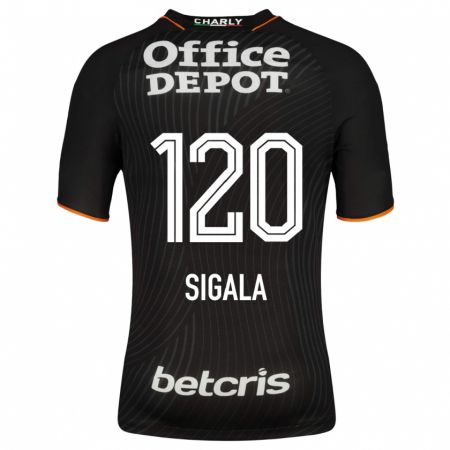 Kandiny Herren Juan Sigala #120 Schwarz Auswärtstrikot Trikot 2023/24 T-Shirt