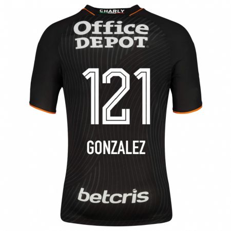 Kandiny Herren Cristian González #121 Schwarz Auswärtstrikot Trikot 2023/24 T-Shirt