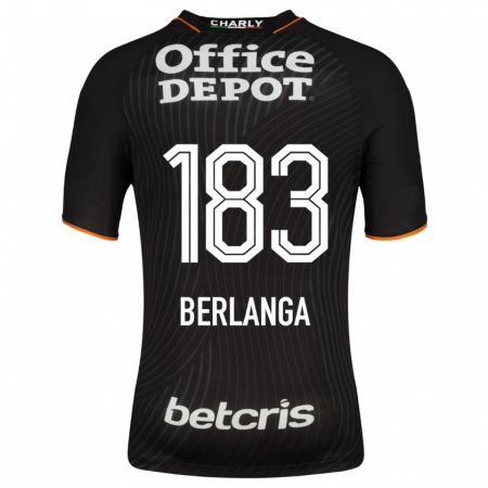 Kandiny Herren Jorge Berlanga #183 Schwarz Auswärtstrikot Trikot 2023/24 T-Shirt