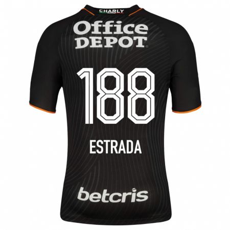 Kandiny Herren Ángel Estrada #188 Schwarz Auswärtstrikot Trikot 2023/24 T-Shirt