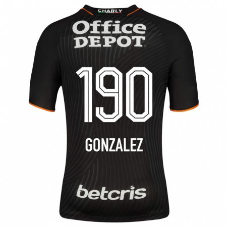Kandiny Herren Owen González #190 Schwarz Auswärtstrikot Trikot 2023/24 T-Shirt