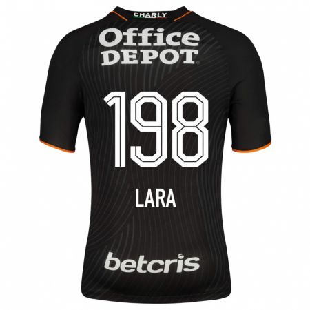 Kandiny Herren Jesús Lara #198 Schwarz Auswärtstrikot Trikot 2023/24 T-Shirt