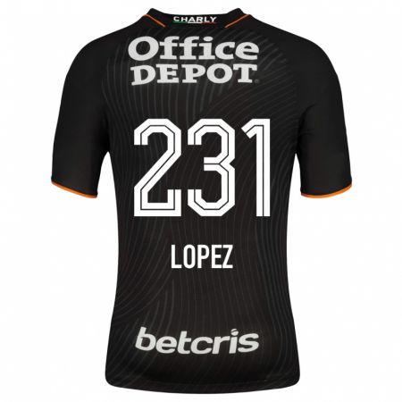 Kandiny Herren Víctor López #231 Schwarz Auswärtstrikot Trikot 2023/24 T-Shirt