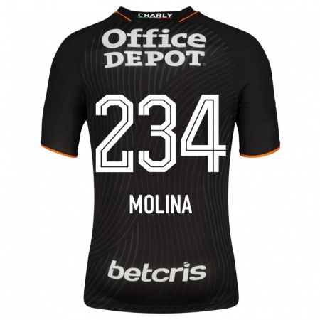 Kandiny Herren Yoshimar Molina #234 Schwarz Auswärtstrikot Trikot 2023/24 T-Shirt