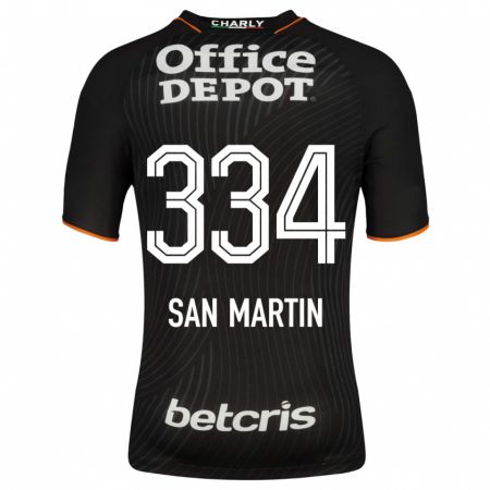 Kandiny Herren Uziel San Martín #334 Schwarz Auswärtstrikot Trikot 2023/24 T-Shirt