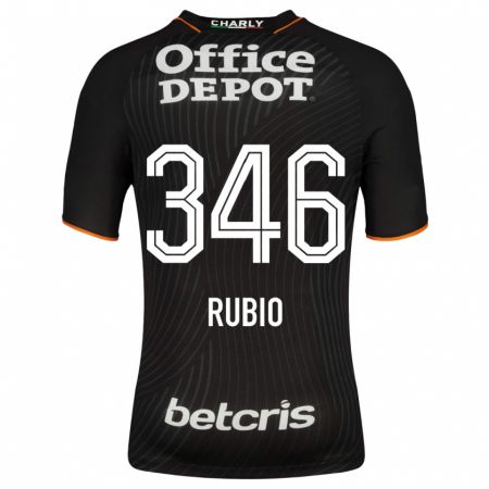 Kandiny Herren Mateo Rubio #346 Schwarz Auswärtstrikot Trikot 2023/24 T-Shirt