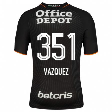Kandiny Herren Maximo Vázquez #351 Schwarz Auswärtstrikot Trikot 2023/24 T-Shirt