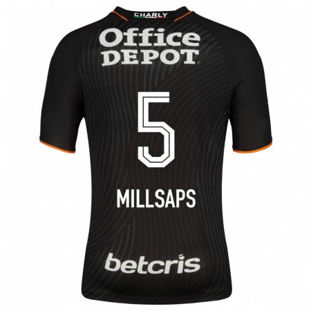 Kandiny Herren Vanessa Millsaps #5 Schwarz Auswärtstrikot Trikot 2023/24 T-Shirt