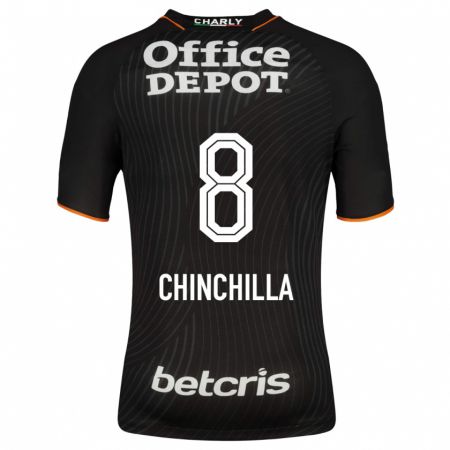 Kandiny Herren Priscila Chinchilla #8 Schwarz Auswärtstrikot Trikot 2023/24 T-Shirt