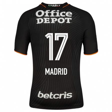 Kandiny Herren Yanín Madrid #17 Schwarz Auswärtstrikot Trikot 2023/24 T-Shirt