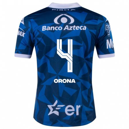 Kandiny Herren Efraín Orona #4 Blau Auswärtstrikot Trikot 2023/24 T-Shirt
