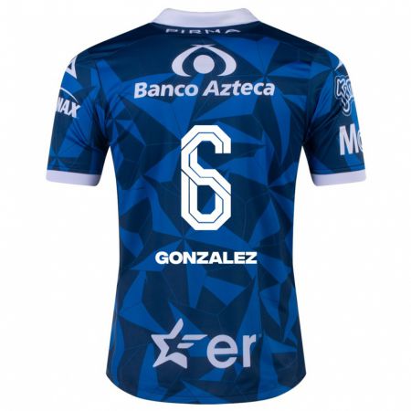 Kandiny Herren Pablo González #6 Blau Auswärtstrikot Trikot 2023/24 T-Shirt