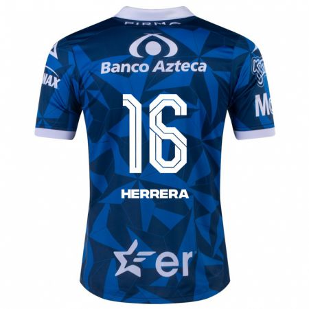 Kandiny Herren Alberto Herrera #16 Blau Auswärtstrikot Trikot 2023/24 T-Shirt