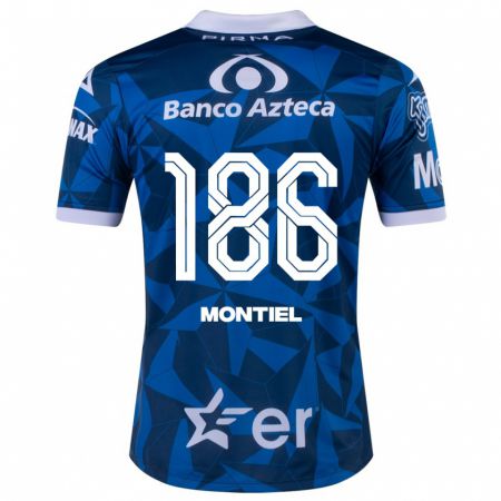Kandiny Herren Santiago Montiel #186 Blau Auswärtstrikot Trikot 2023/24 T-Shirt
