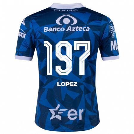 Kandiny Herren Sebastián López #197 Blau Auswärtstrikot Trikot 2023/24 T-Shirt