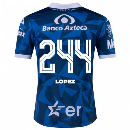 Kandiny Herren Daniel López #244 Blau Auswärtstrikot Trikot 2023/24 T-Shirt