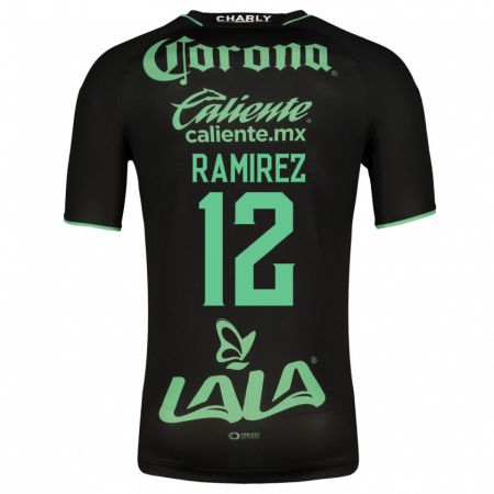 Kandiny Herren Santiago Ramírez #12 Schwarz Auswärtstrikot Trikot 2023/24 T-Shirt