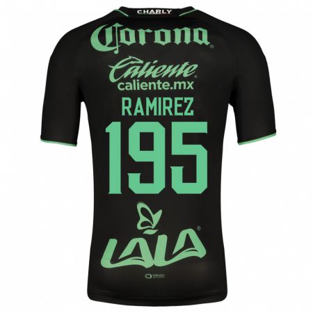Kandiny Herren Jesús Ramírez #195 Schwarz Auswärtstrikot Trikot 2023/24 T-Shirt