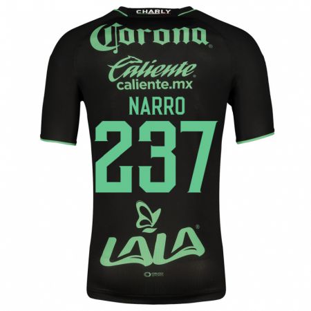 Kandiny Herren Ernesto Narro #237 Schwarz Auswärtstrikot Trikot 2023/24 T-Shirt