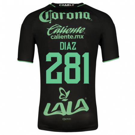 Kandiny Herren Didier Díaz #281 Schwarz Auswärtstrikot Trikot 2023/24 T-Shirt