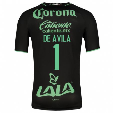 Kandiny Herren Hannia De Ávila #1 Schwarz Auswärtstrikot Trikot 2023/24 T-Shirt
