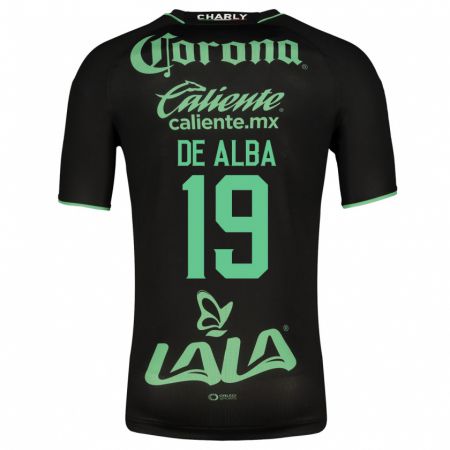 Kandiny Herren Luisa De Alba #19 Schwarz Auswärtstrikot Trikot 2023/24 T-Shirt