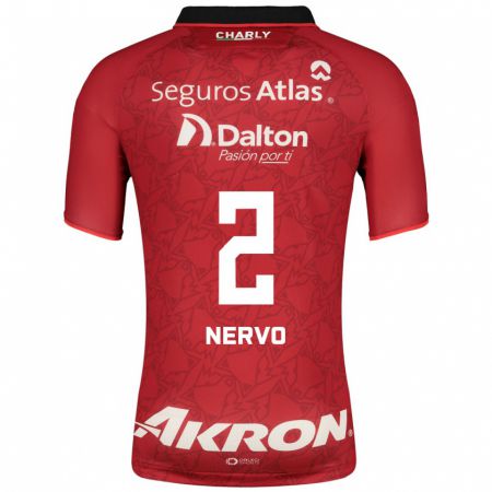 Kandiny Herren Hugo Nervo #2 Rot Auswärtstrikot Trikot 2023/24 T-Shirt