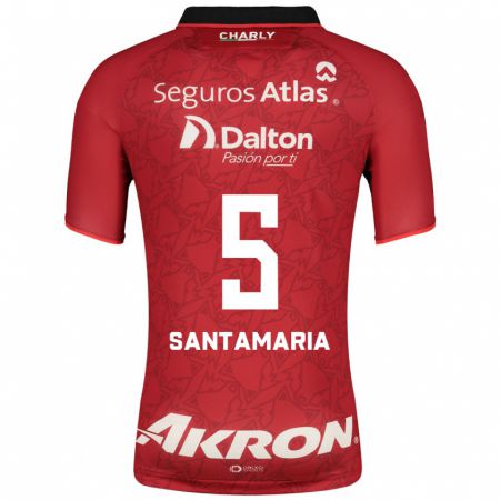 Kandiny Herren Anderson Santamaría #5 Rot Auswärtstrikot Trikot 2023/24 T-Shirt