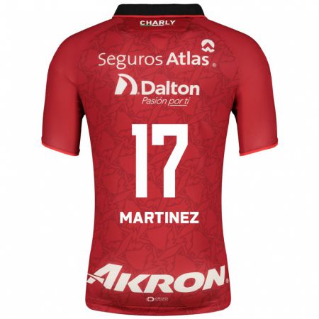 Kandiny Herren Jaziel Martínez #17 Rot Auswärtstrikot Trikot 2023/24 T-Shirt