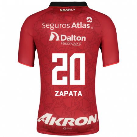 Kandiny Herren Juan Zapata #20 Rot Auswärtstrikot Trikot 2023/24 T-Shirt