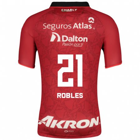 Kandiny Herren Carlos Robles #21 Rot Auswärtstrikot Trikot 2023/24 T-Shirt