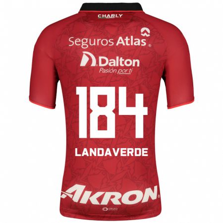 Kandiny Herren Antero Landaverde #184 Rot Auswärtstrikot Trikot 2023/24 T-Shirt