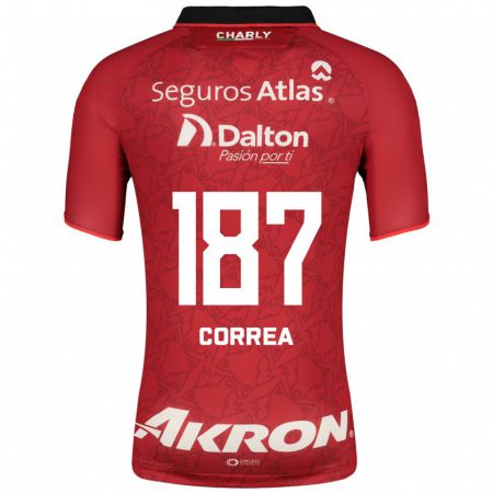 Kandiny Herren Leonardo Correa #187 Rot Auswärtstrikot Trikot 2023/24 T-Shirt