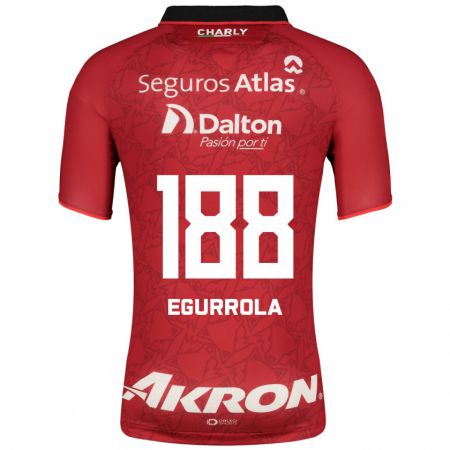 Kandiny Herren Luis Egurrola #188 Rot Auswärtstrikot Trikot 2023/24 T-Shirt